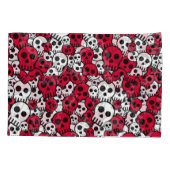 Cherry Gothic Skull Pattern Print Kussensloop (Achterkant-Links)