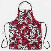 Cherry Gothic Skull Pattern Print Schort (Voorkant)