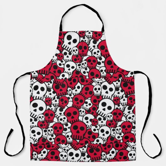 Cherry Gothic Skull Pattern Print Schort (Voorkant)