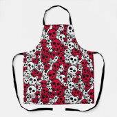 Cherry Gothic Skull Pattern Print Schort (Voorkant)