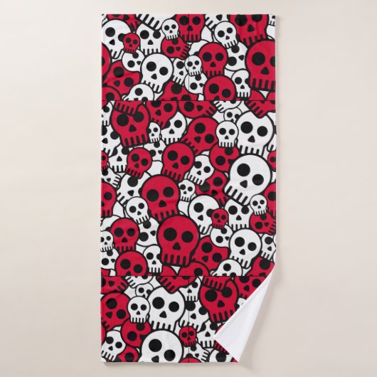 Cherry Gothique Motif de crâne Imprimer (Serviette de bain)