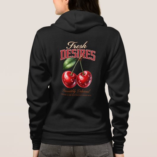 Cherry Graphic Hoodie for Women (Achterkant)