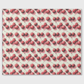 Cherry Halftone Cadeaupapier (Vlak)