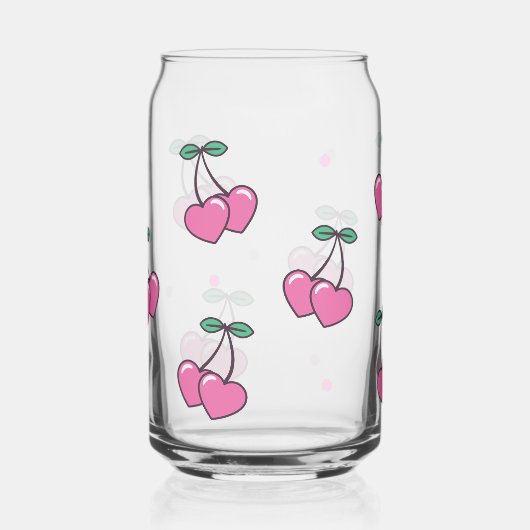 Cherry harten blikvorm glas (Links)