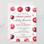 Cherry Heart-Baby shower Kaart (Voorkant)