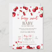 Cherry Heart-Baby shower Kaart (Voorkant)