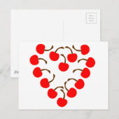 Cherry Heart Briefkaart (Voorkant / Achterkant)