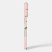 Cherry Hearts Aangepaste naam Monogram Case-Mate iPhone Case (Achterkant / Rechts)