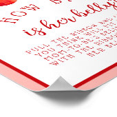 Cherry Hoe groot Baby shower spel Poster (Hoek)