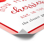 Cherry hoeveel Baby shower spel Poster (Hoek)