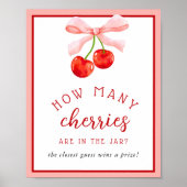Cherry hoeveel Baby shower spel Poster (Voorkant)