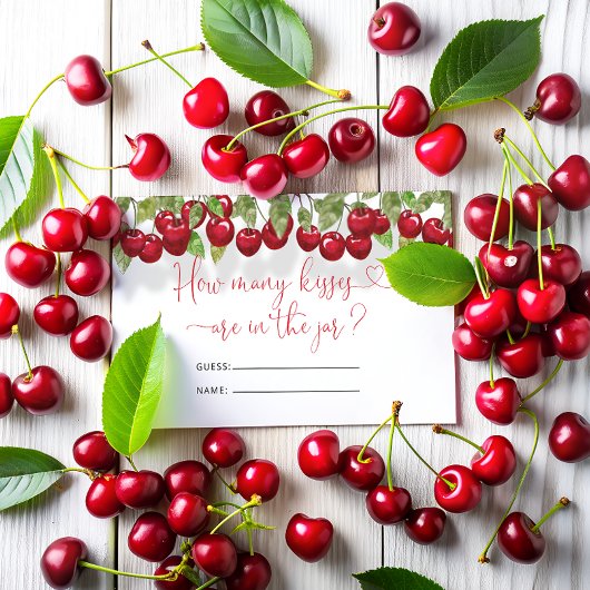 Cherry hoeveel kisses bruids spel informatiekaartje