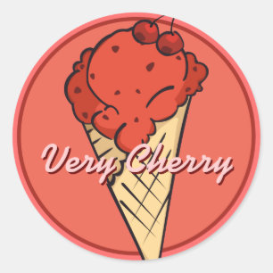 Cherry Icecream Sticker