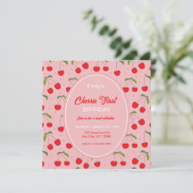 CHERRY Invitation de fête d'anniversaire