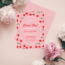 CHERRY Invitation de fête d'anniversaire