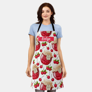 Cherry Jam All-Over Print Apron Schort