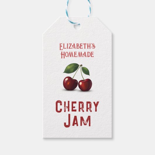 Cherry Jam Cadeaulabel (Voorkant)