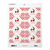 Cherry Jam étiquette (Feuille entière)