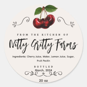 Cherry Jam Jelly behouden Custom Inblikken Label