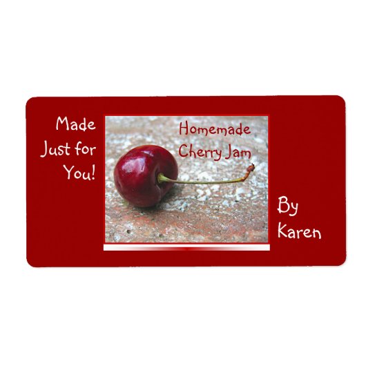 Cherry Jam label (Voorkant)