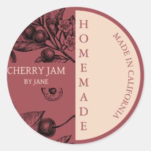 Cherry Jam Modern Business Label