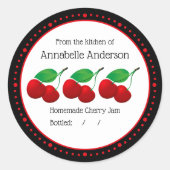 Cherry Jam Modern Personnaliser Sticker (Devant)