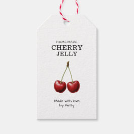 Cherry jelly label voor uw zelfgemaakte recepten! cadeaulabel