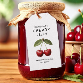Cherry jelly labels voor zelfgemaakte recepten cadeaulabel