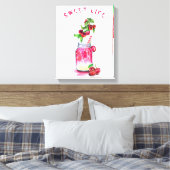 Cherry Juice Cool Drink Fruits Canvas Print (Insitu (Slaapkamer))