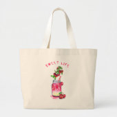 Cherry Juice Cool Drink Fruits Canvas tas (Voorkant)
