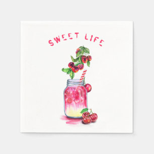Cherry Juice Cool Drink Party Servetten Aangepaste