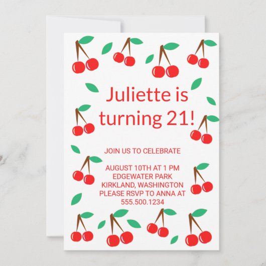 Cherry Kaart (Voorkant)