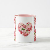 Cherry Kiss Heart Mug Mok (Midden)