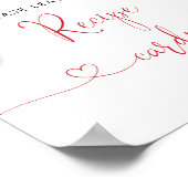 Cherry Laat je recept Kaart hier Poster (Hoek)