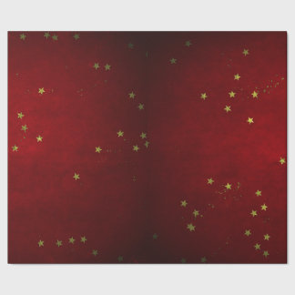 Cherry Lacquer Golden Star  Cadeaupapier