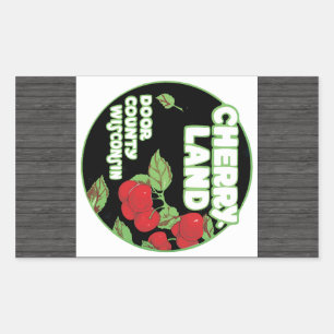 Cherry Land Door County Wisconsin,  Rechthoekige Sticker