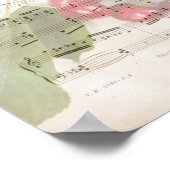 Cherry Leaf Music Sheet Art Print (Hoek)