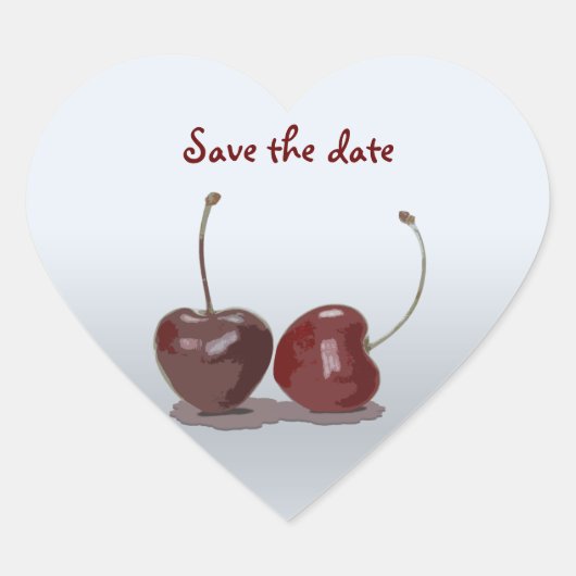 Cherry-liefde Hart Sticker (Voorkant)
