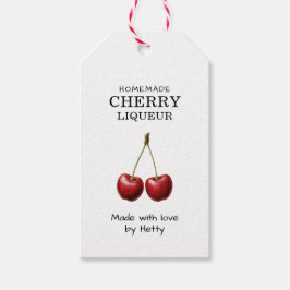 Cherry likeur label voor uw zelfgemaakte recepten! cadeaulabel