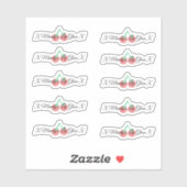 Cherry Lip Gloss Packaging Logo Sticker (Vel)