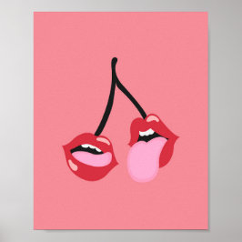 Cherry Lips | Kunstdruk | Downloaden | Kunst aan d Poster