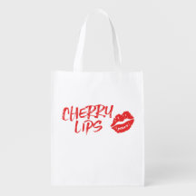 Cherry Lips Red Kiss Mark Bag