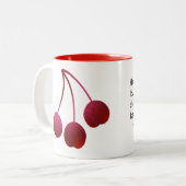 Cherry Lovers Mug Tweekleurige Koffiemok (Voorkant links)