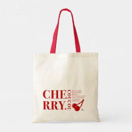 Cherry lyric tote bag