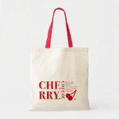 Cherry lyric tote bag (Voorkant)