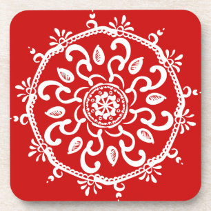 Cherry Mandala Drankjes Onderzetter