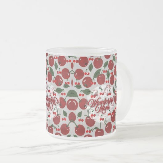 Cherry Matglas Koffiemok (Voorkant rechts)