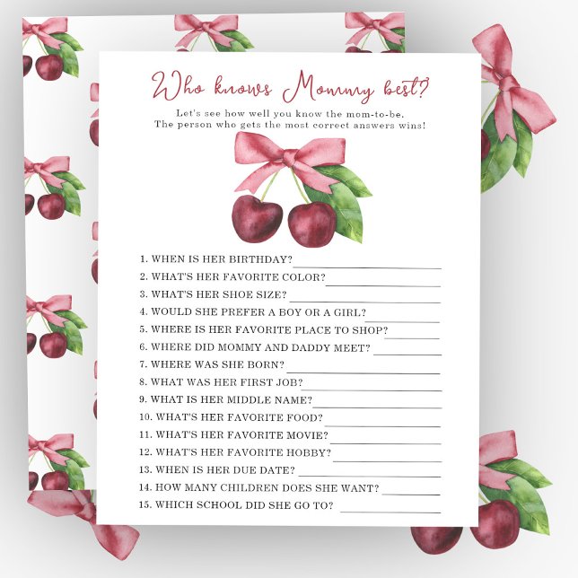 Cherry met boog - Wie kent mama het beste (Creator heeft geüpload)