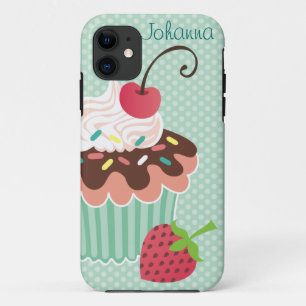 Cherry & Mint Cupcake iPhone 5 Coque-Mate Coque