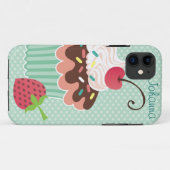 Cherry & Mint Cupcake iPhone 5 Coque-Mate Coque (Dos (Horizontal))